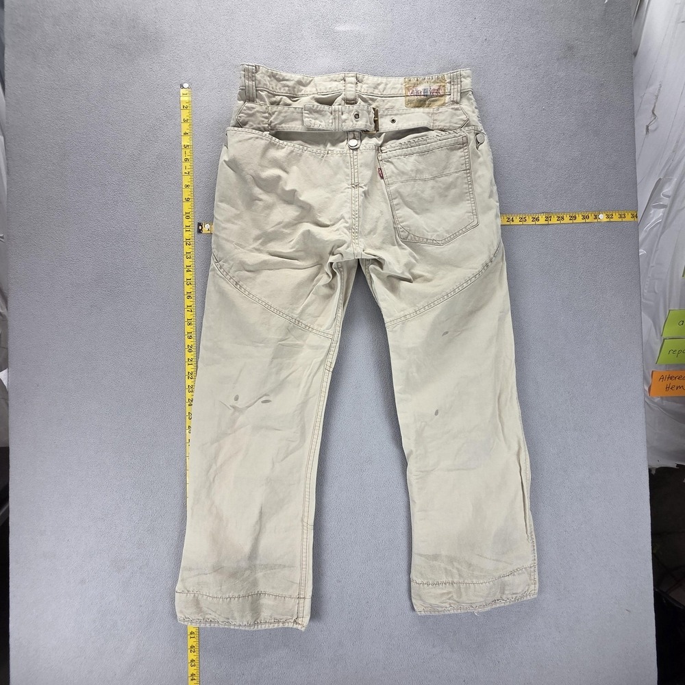 VTG‎ Levis Engineered Jeans Mens 32x30 Beige Buckle Back One Pocket Double Knee
